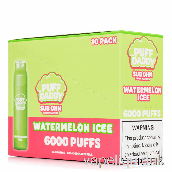 [10-Pack] Puff Daddy 6000 Disposable Vape Juice